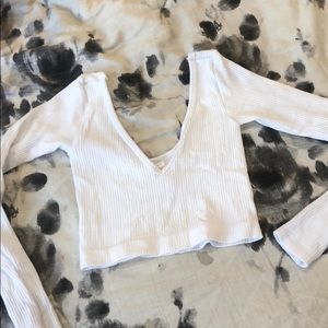 White long sleeve top